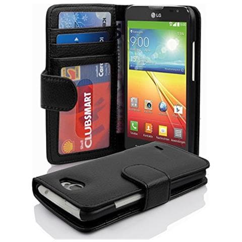 Custodia Compatibile Con Lg L70 In Nero Ossido - Coperchio Protettivo Con Chiusura Magnetica E 3 Slot Per Carte - Foto 1
