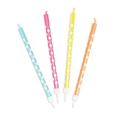 12 Candele Colorate Con Puntini Bianchi - Foto 1