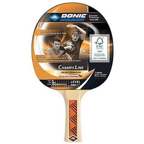 Donic-schildkrt Champs Linea 200 Table Tennis Bat Brufoli Fuori Spugna 10 Millimetri 705.122 - Foto 1