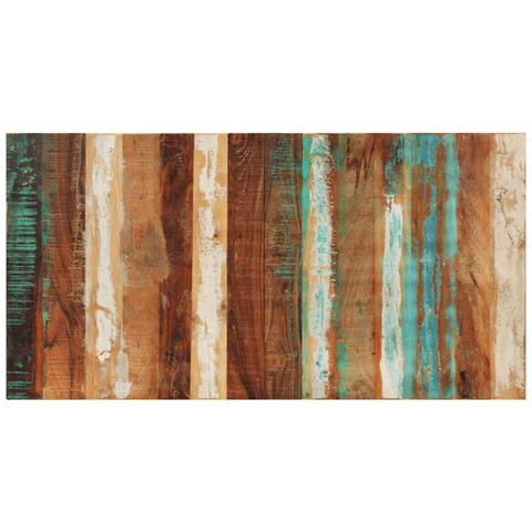 Piano Tavolo Rettangolare 60x120 cm 25-27 mm Legno di Recupero - Foto 10