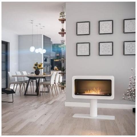 Inecco - Biocamino Da Pavimento Freestanding, Colori Vari - Nero - Foto 6