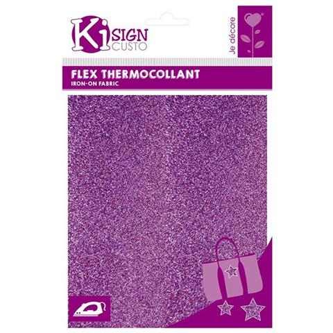 Foglio di Trasferimento Glitter Poliestere Lilla 15x20 cm - Foto 1