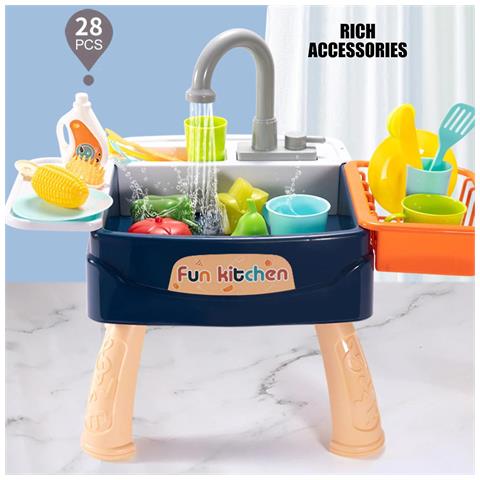 HTN Cucina Per Bambini In Lavastoviglie Giocattoli Da Tavolo Simulazione Lavandino Dei Giocattoli Di Gioco Finti Per Bambini