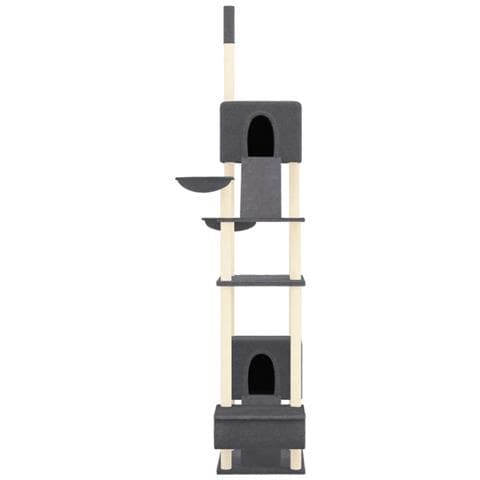 Albero Per Gatti Pavimento Soffitto Grigio Scuro 277-303 Cm - Foto 2