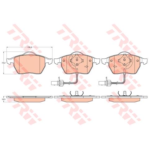 Pattini Freno Volkswagen Golf Iv-audi A4/a6 1.8 Gdb1307 - Foto 1