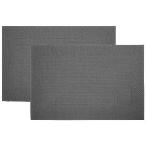 Set Tovagliette Americane Cucina Antiscivolo In Tinta Unita Lavabili In Vari Colori Set 2 Stone - Foto 1