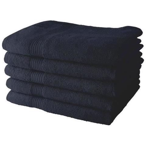 Set Di Asciugamani Blu Marino 5 Pezzi 70 X 130 Cm - Foto 1