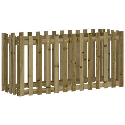 Fioriera Da Giardino Recinzione 150x50x70cm In Pino Impregnato - Foto 2