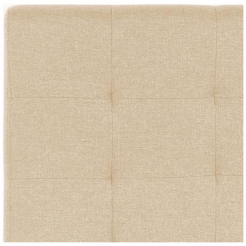 Letto Tessuto La Rochelle 140 X 200 Cm Beige - Foto 2