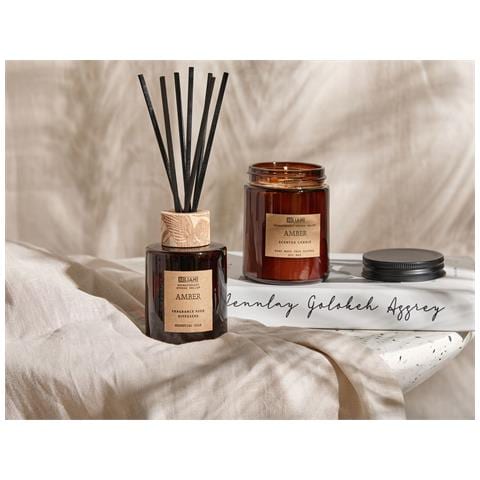 Candela Profumata Con Diffusore Di Fragranze Dark Elegance 9 Cm Marrone - Foto 1