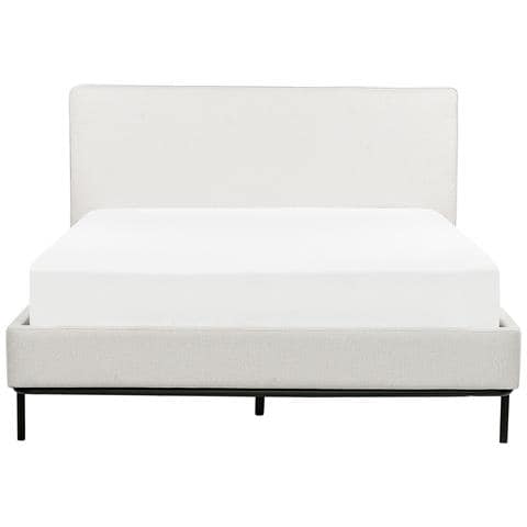 Letto Tessuto Corio 140 X 200 Cm Grigio Chiaro - Foto 2