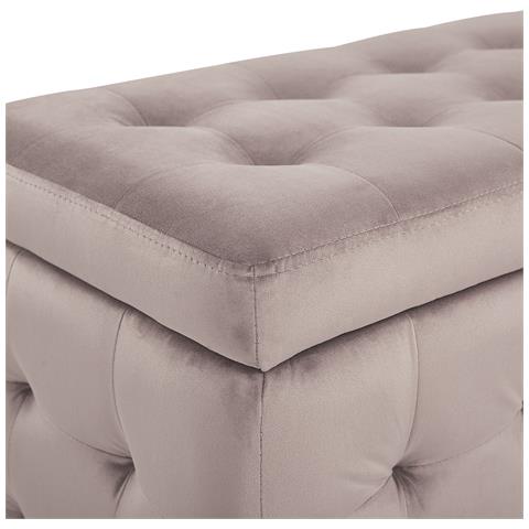 Ottomano Contenitore Michigan Velluto Rosa - Foto 2