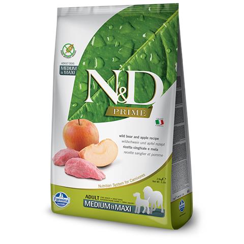 N&D Prime 12 kg Adulto Mela, Cinghiale selvatico - Foto 1