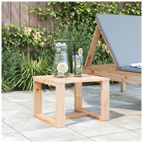 Tavolino Da Giardino 40x38x28,5 Cm In Legno Massello Di Pino - Foto 1