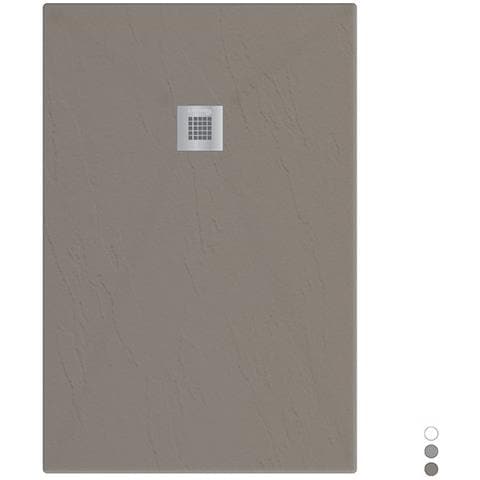 Piatto Doccia Rettangolare 100x75 Cm Effetto Pietra Marmoresina Stone Bianco Francia - Foto 1