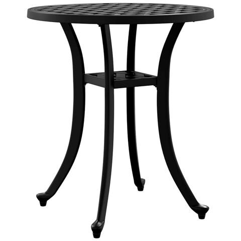 Tavolo Da Giardino Nero 48x53 Cm In Alluminio Pressofuso - Foto 2