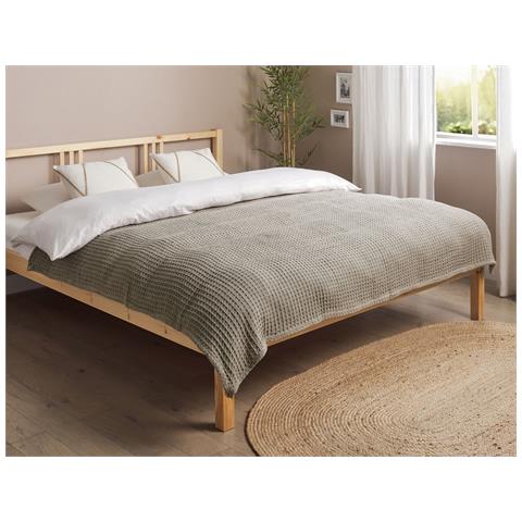 Copriletto Cotone Tortora 150 X 200 Cm Chagyl - Foto 1