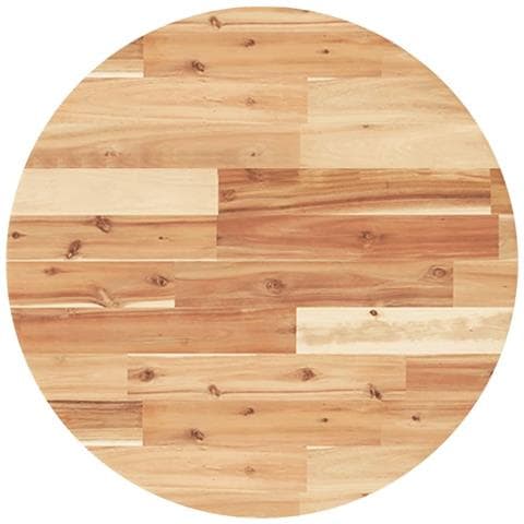 Piano Tavolo Rotondo 60x4 Cm In Legno Massello Di Acacia - Foto 2