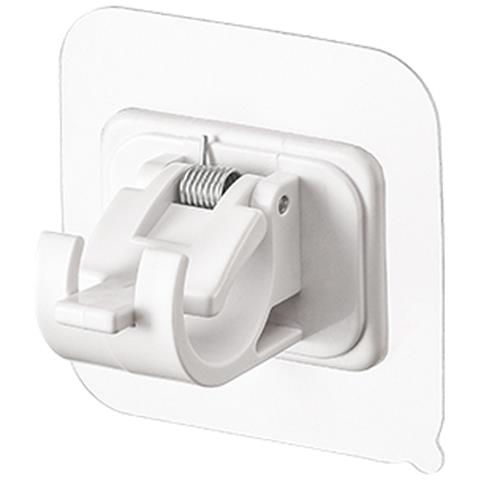 Staffe Per Asta Per Tenda Senza Trapano Staffa Per Asta Per Tenda Autoadesiva White - Foto 1