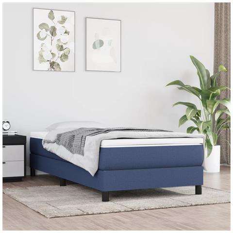 Materasso A Molle Insacchettate Blu 120x190x20 Cm In Tessuto - Foto 1