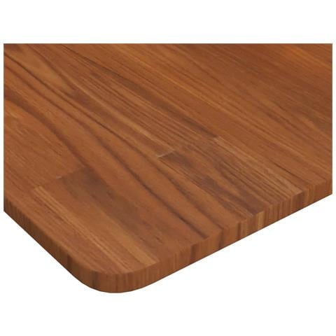 Piano Tavolo Quadrato Marrone Scuro 50x50x1,5cm Rovere Trattato - Foto 3