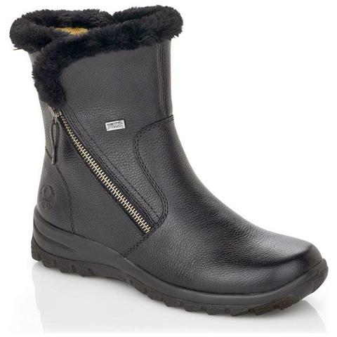 Black Casual Closed Booties Stivaletti Pelle Scarpe Donna Nero Eu 37, Z7181-00 - Foto 2