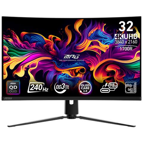 MPG 321CURX QD-OLED Monitor PC 80 cm (31.5") 3840 x 2160 Pixel 4K Ultra HD Nero - Foto 1