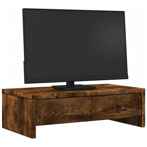 Supporto Monitor Con Cassetti Rovere 50x27x15 Cm In Truciolato - Foto 3