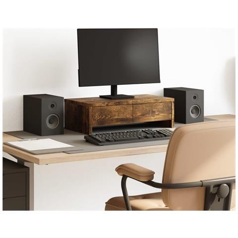 Supporto Monitor Con Cassetti Rovere 50x27x15 Cm In Truciolato - Foto 1