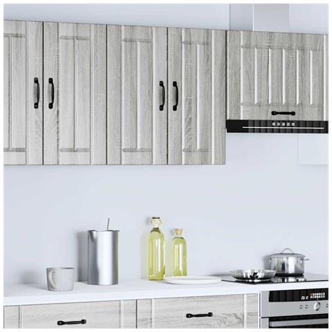 Pensile Da Cucina Lucca Grigio Sonoma In Legno Multistrato - Foto 3