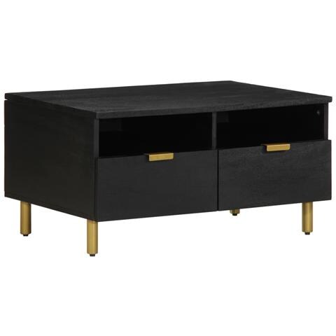 Tavolino Da Salotto Nero 80x54x40 Cm In Legno Multistrato - Foto 1