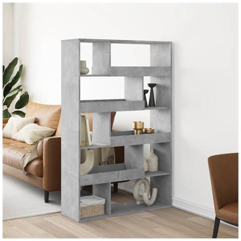 Libreria Grigio Cemento 100x33x156,5 Cm In Truciolato - Foto 1