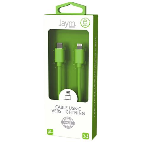 Cavo Da Lightning A Usb-c Pd 3a Per Ricarica E Sincronizzazione Pop Collection 1,5 M, Verde - Foto 5