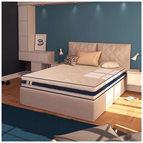 Materasso Memory Alto 22 cm Ortopedico Medio Rigido 100% Made in Italy Antiacaro Fascia 3DAir 4 Maniglie Trionfo Singolo misura 70x200 cm - Foto 1