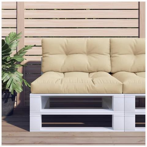 Cuscino Per Pallet Beige 70x40x12 Cm In Tessuto - Foto 1