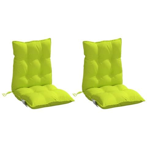 Cuscini Sedia Schienale Basso 2 Pz Verde Chiaro Tessuto Oxford - Foto 3