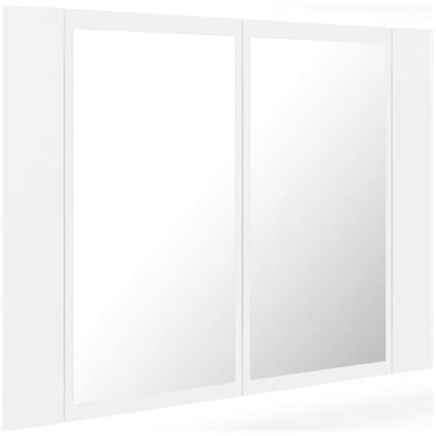 Lusso Casadino - Armadietto A Specchio Con Luci Led Bianco 60x12x45 In Acrilico - Foto 1