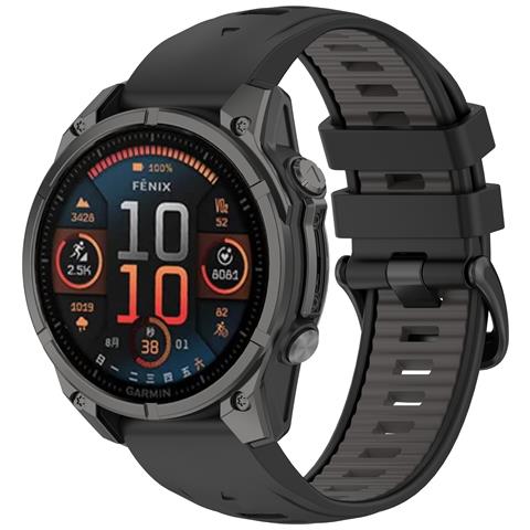 Cinturino Garmin Fenix 8/enduro 3 26mm Black+grey - Foto 1