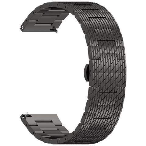 Cinturino Per Orologio In Acciaio Inossidabile Testurizzato Black M - Foto 1