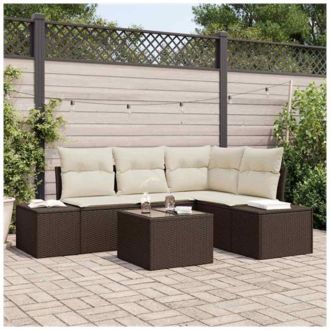 Set di Divani da Giardino 4 Pezzi con Cuscini Grigio Polyrattan - Foto 2