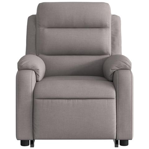 Poltrona Alzapersona Reclinabile Elettrica Tortora in Tessuto - Foto 9