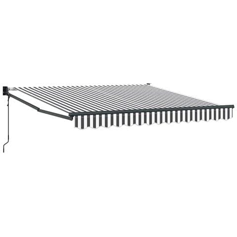 Tenda da Sole Antracite e Bianca 3x2,5 m Tessuto e Alluminio - Foto 1