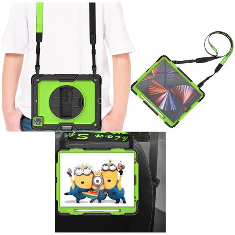 Custodia Per Ipad Air 5/4 10.9”/pro 11 Con Tracolla Verde - Foto 4