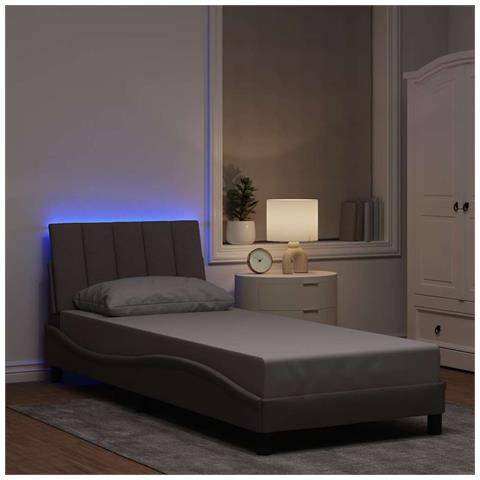 Giroletto senza Materasso Tortora 90x190 cm Tessuto - Foto 2