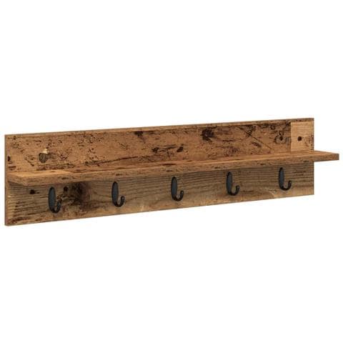 Appendiabiti a muro Legno vecchio 80 x 10.5 x 18 cm - Foto 1
