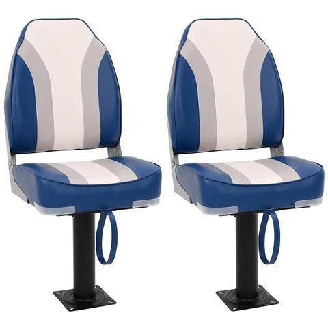 Set Sedile da Barca Pieghevole 4 pz con Schienale Alto - Foto 1