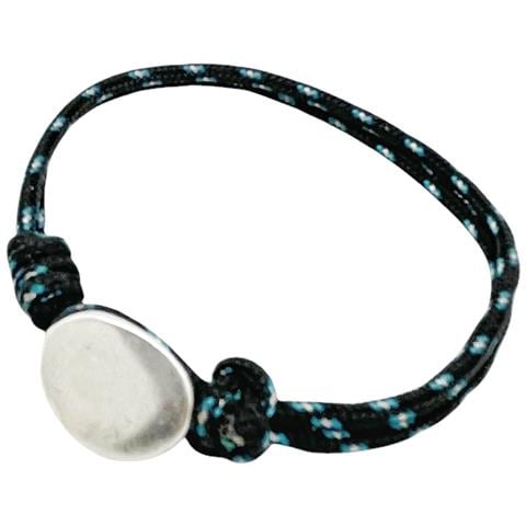 Bracciale Sottile Con Bottone In Paracord Marino - Foto 1
