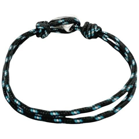 Bracciale Sottile Con Bottone In Paracord Marino - Foto 4