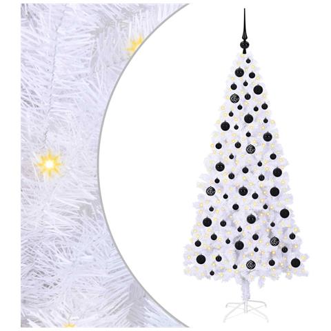 Albero di Natale artificiale Bianco 180 cm PVC e Acciaio - Foto 1