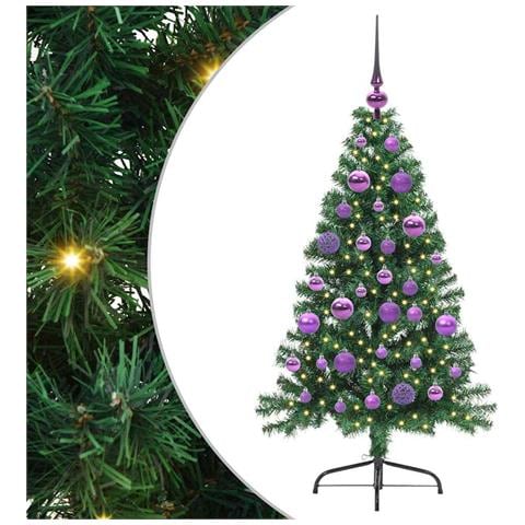 Albero di Natale artificiale con luci integrate Verde 120 cm - Foto 1
